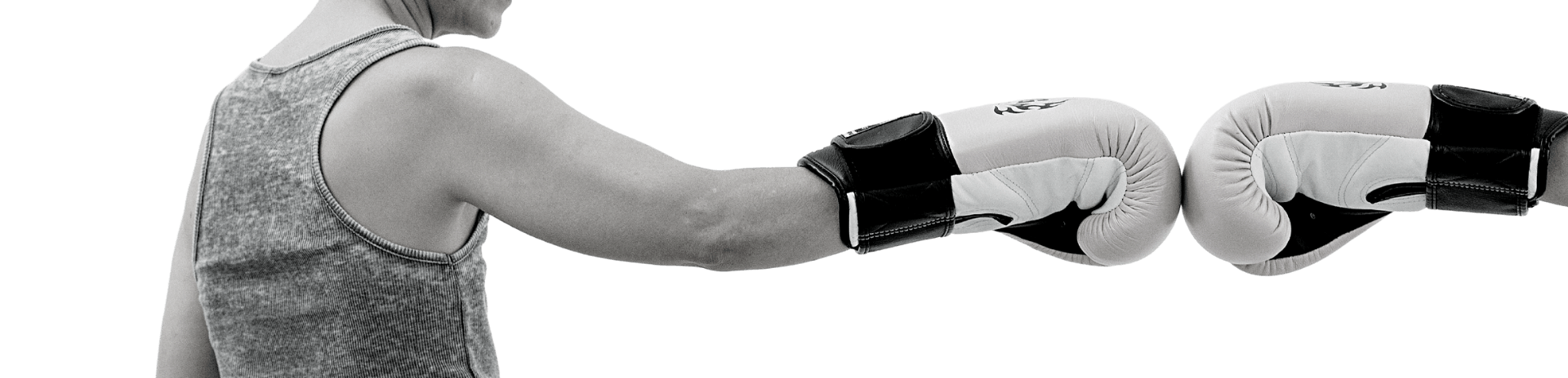 Two members touching gloves
